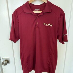 Men's Med Nike Golf Tour Performance Elon Phoenix Dri-Fit Shirt Burgundy